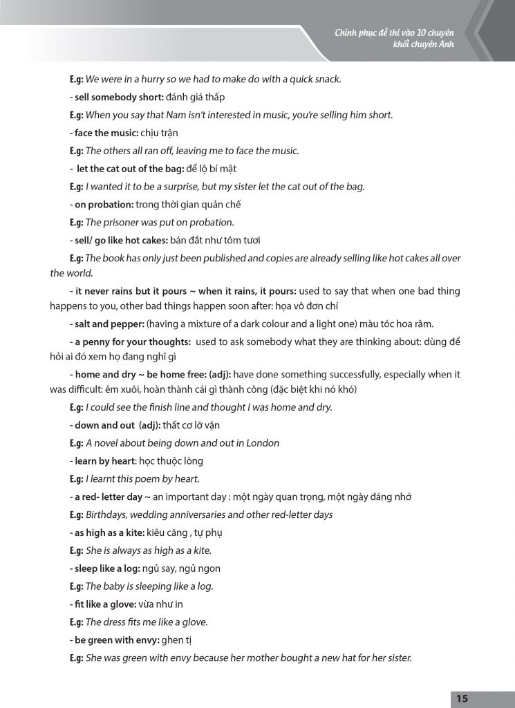Nội dung Chinh Phục Đề Thi Vào 10 Chuyên Anh PDF